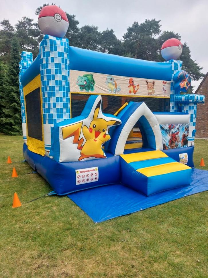 Pokémon overdekt springkasteel PIKA te huur, Hobby en Vrije tijd, Feestartikelen | Verhuur, Ophalen of Verzenden