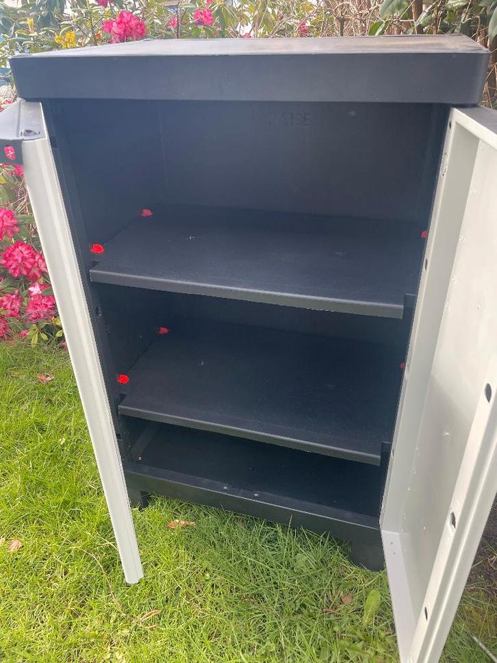 Armoire basse grise Sencys (montée), Maison & Meubles, Armoires | Casiers, Neuf, Enlèvement