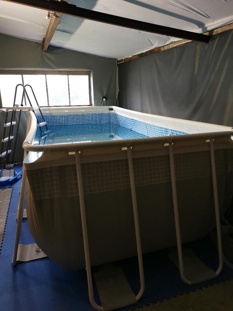 Zwembad Intex 400x200x122 + Matten (+Optioneel Warmtepomp), Tuin en Terras, 200 tot 300 cm, Zo goed als nieuw, Opzetzwembad, 200 tot 400 cm