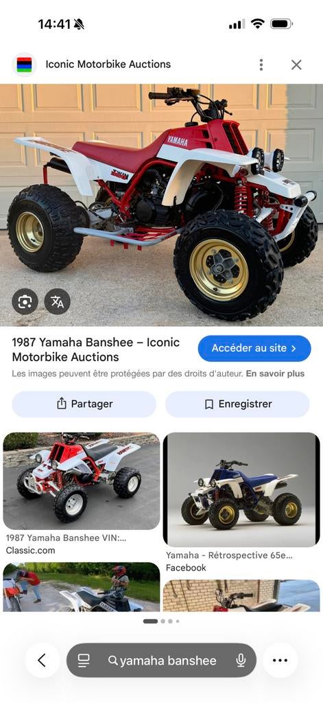 Cherche yamaha banshe 3GG