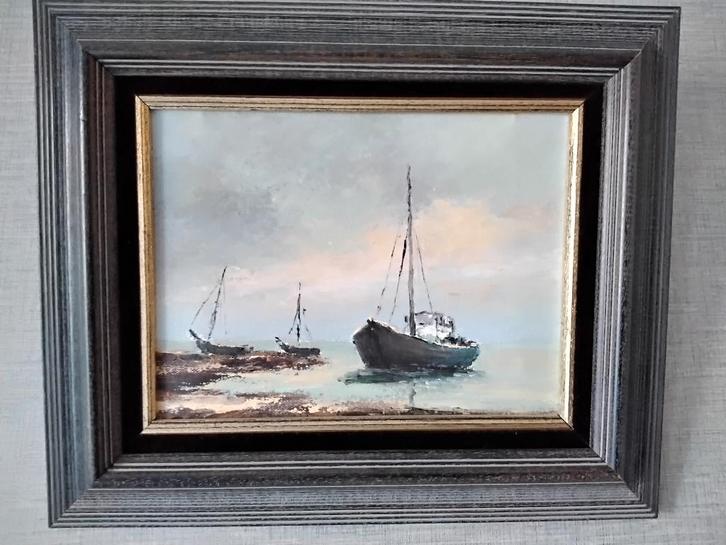 Schilderij "Zeilboot" van R. de Smet, Antiek en Kunst, Kunst | Schilderijen | Klassiek, Ophalen of Verzenden