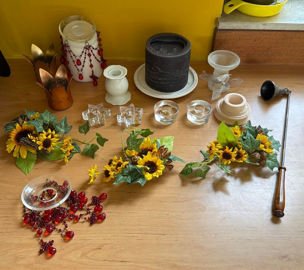 Divers bougeoirs bougies et accessoires, Enlèvement ou Envoi, Utilisé