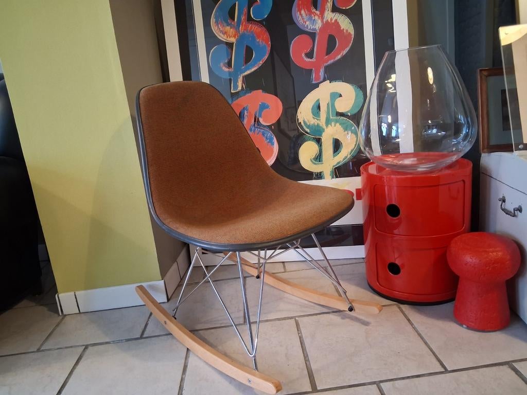 Vintage Eames RAR fiberglass rocking chair – Charles & Ray, Ophalen of Verzenden