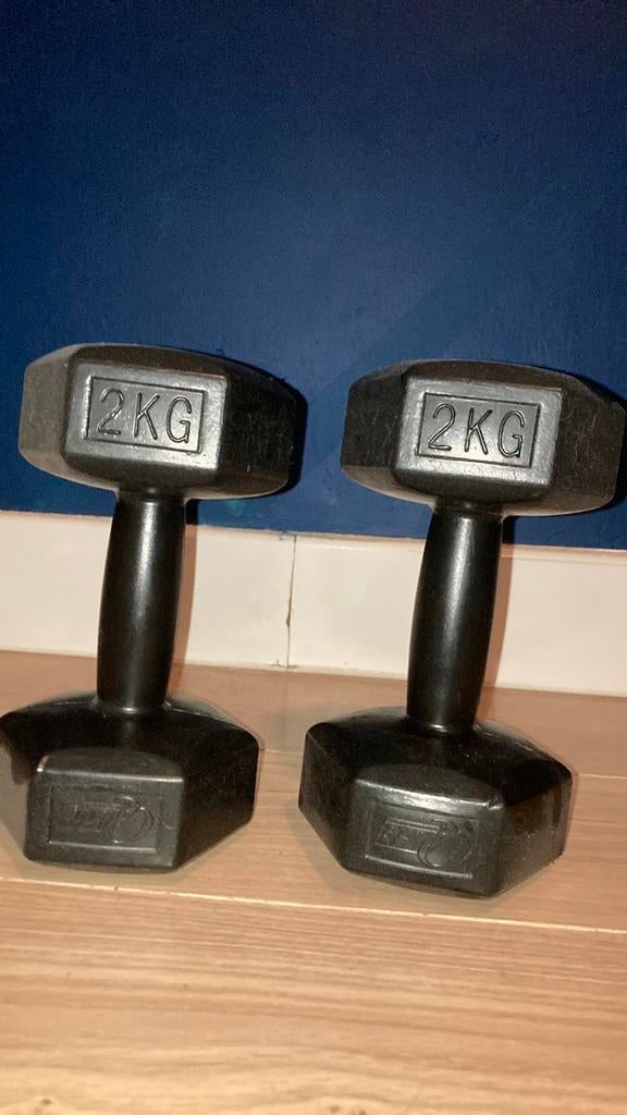 2 2 kg dumbells, Sports & Fitness, Enlèvement, Comme neuf