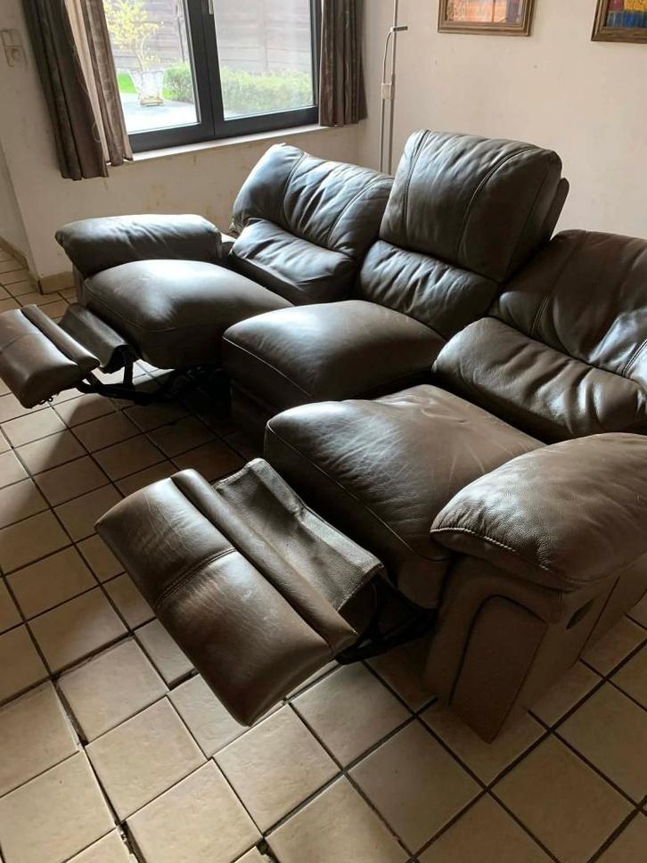 3-zits bank, Maison & Meubles, Canapés | Salons, Utilisé, Banc droit, Trois personnes, Autres matériaux, Enlèvement