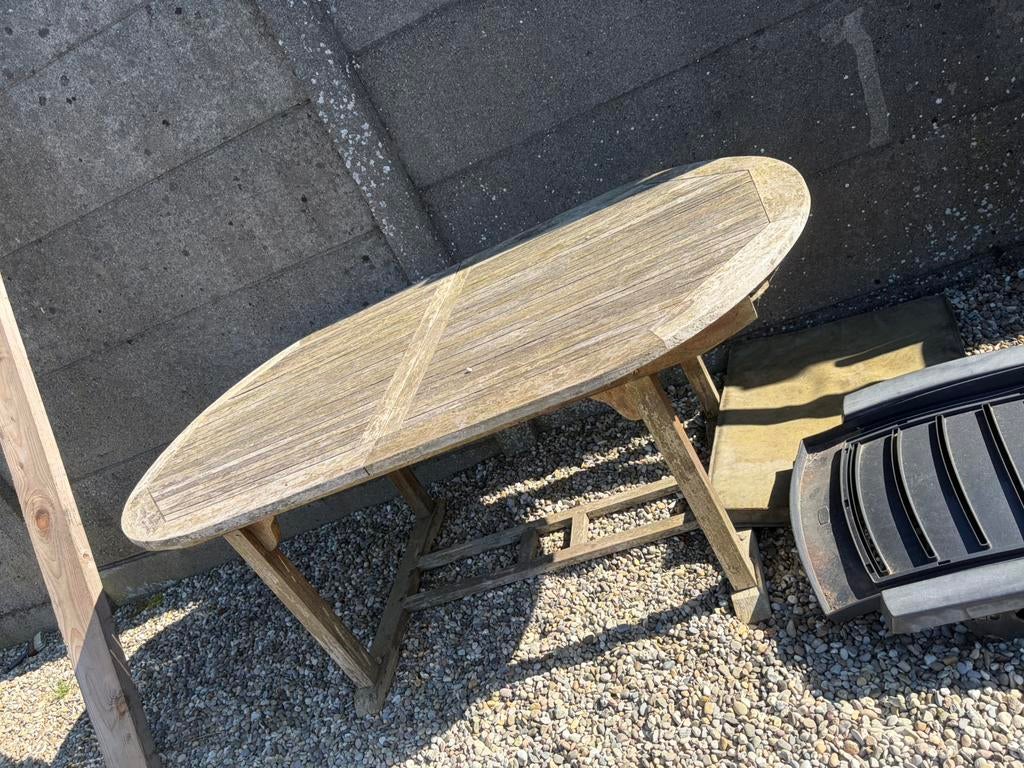 Teak tuinset, Tuin en Terras, Tuintafels, Ophalen, Gebruikt