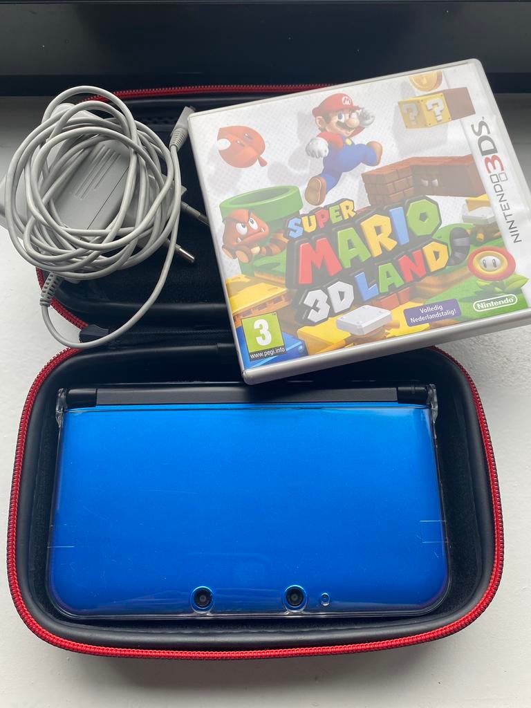 Set bleu pour Nintendo 3DS XL - Super Mario 3D Land + étui, Enlèvement ou Envoi, 3DS, Utilisé, Bleu