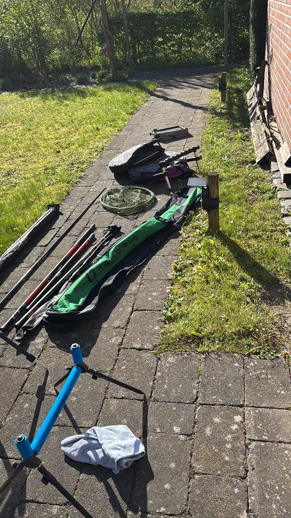 Visgerief te koop (prijs bespreekbaar), Watersport en Boten, Hengelsport | Algemeen, Ophalen, Zo goed als nieuw, Vaste hengel