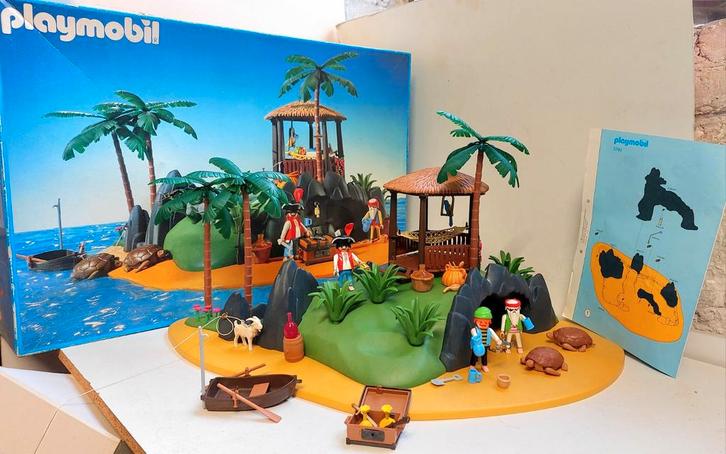 Playmobil 3799 Treasure Island piratenschildpadden + doos +, Kinderen en Baby's, Speelgoed | Playmobil, Ophalen of Verzenden
