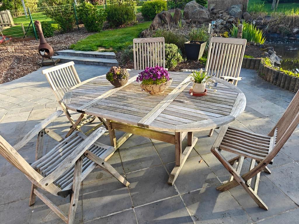 Set de jardin en teck, Jardin & Terrasse, Enlèvement, Salons de jardin