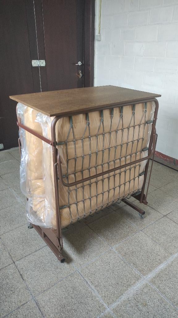 Plooibed, Huis en Inrichting, Ophalen, Eenpersoons, Bruin, 190 cm of minder