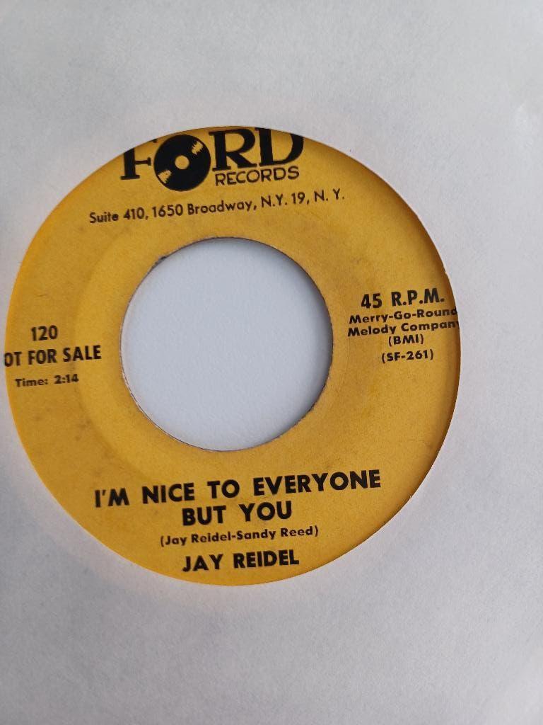 Teen rock 45: Jay Reidel – I'm Nice To Everyone But You, Gebruikt, 7 inch, Single, Ophalen of Verzenden