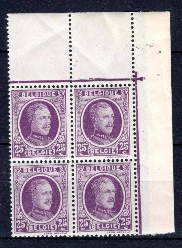 198 MNH 1922 - Z.M. Koning Albert 1 (4 stuks) -1, Ophalen of Verzenden, Postfris, Postfris