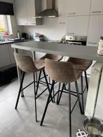 Bartafel met 4 barstoelen/krukken, Ophalen, Zo goed als nieuw