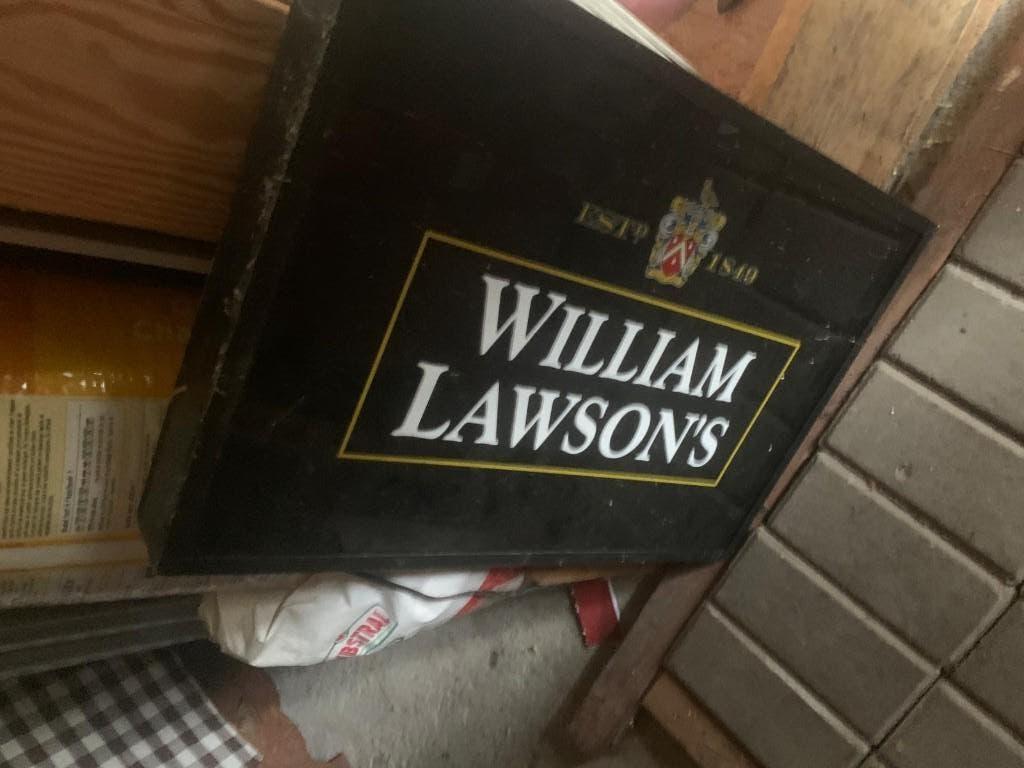 William Lawson Licht Reclame, Collections, Marques & Objets publicitaires, Enlèvement ou Envoi, Utilisé, Table lumineuse ou lampe (néon)