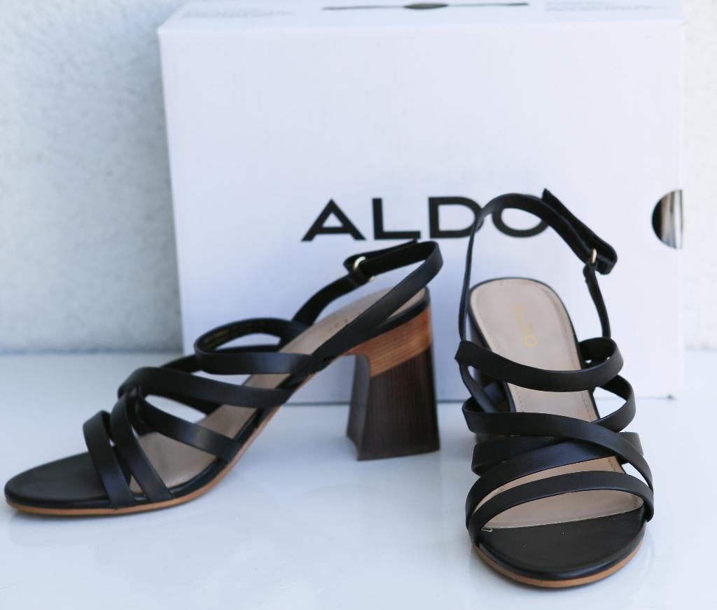 Zeer mooie zwarte 38 „nieuwe” sandalen, Zwart, Zo goed als nieuw, Aldo, Sandalen of Muiltjes