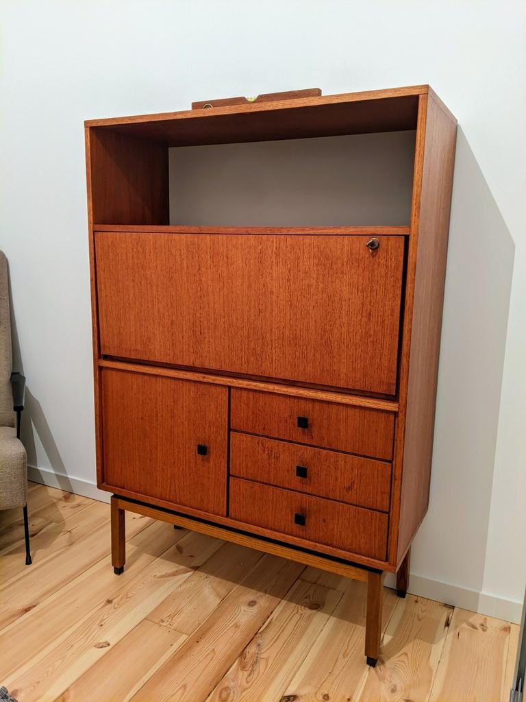 Vintage secrétaire - boekenkast MDK, Huis en Inrichting, Kasten | Secretaires, Ophalen