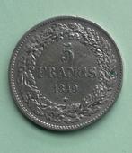 1848 5 francs België, Postzegels en Munten, Munten | België, Ophalen of Verzenden, Zilver