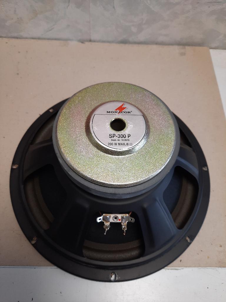 2 woofers Monacor SP300P - 12", TV, Hi-fi & Vidéo, Enceintes, Autres marques, Comme neuf, Enlèvement, Autres types