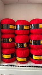 9  rode bollen garen van 50gr. Voor 5€, Enlèvement