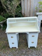 Wit bureeltje met 2 ladenblokken, Huis en Inrichting, Ophalen, Gebruikt, Bureau