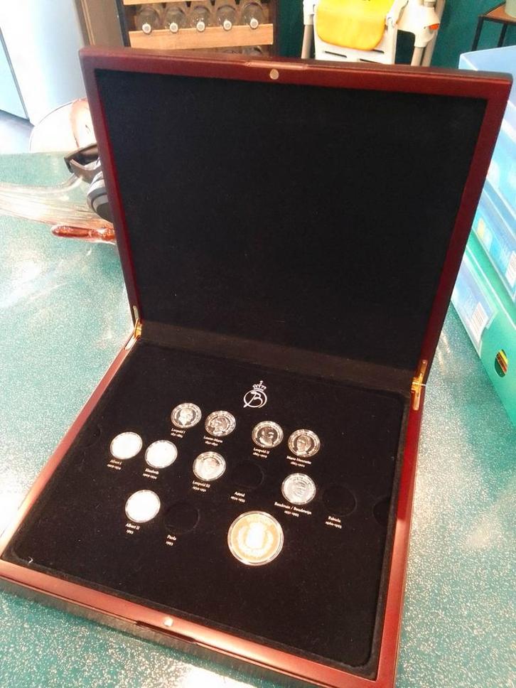 Coffret de pièces en argent de la noblesse belge, Timbres & Monnaies, Métaux nobles & Lingots, Or, Enlèvement ou Envoi