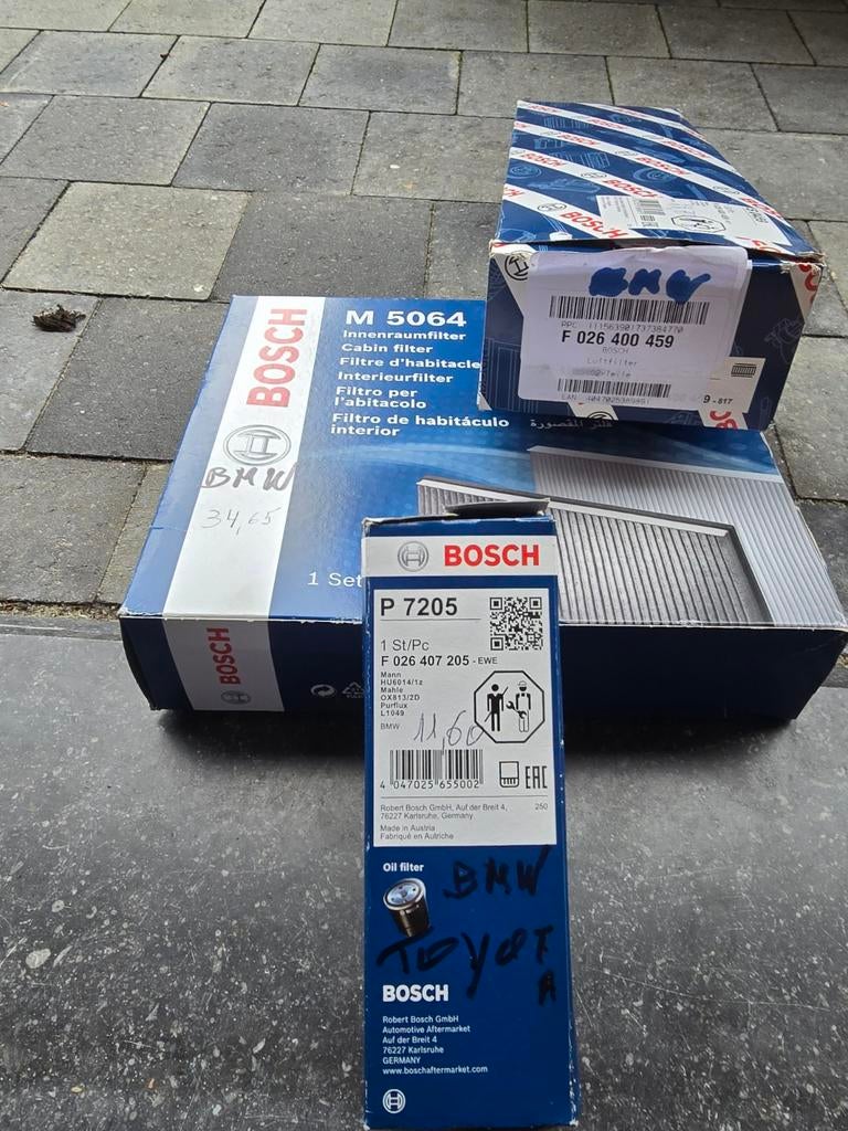 Filtres Bosch pour BMW et Toyota, Enlèvement, BMW