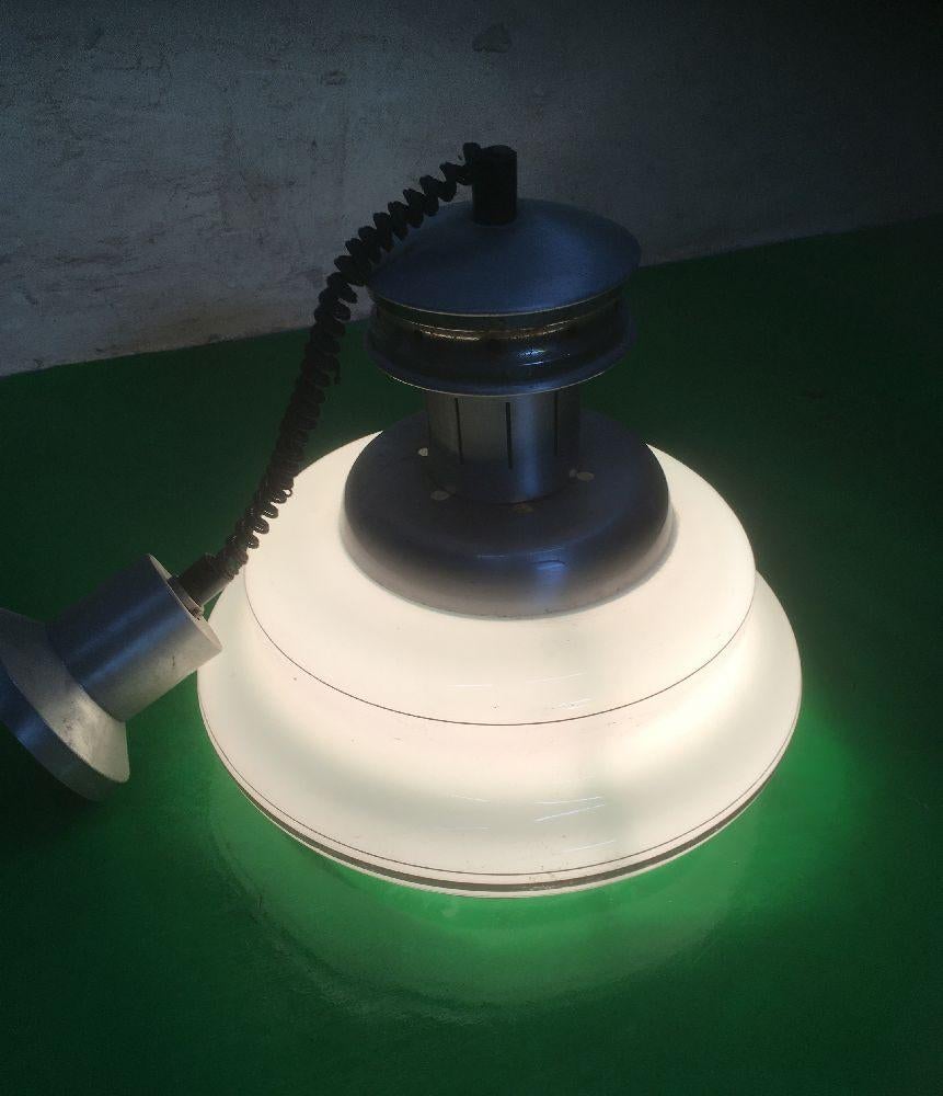 Antieke retro hanglamp - opaline, Ophalen of Verzenden