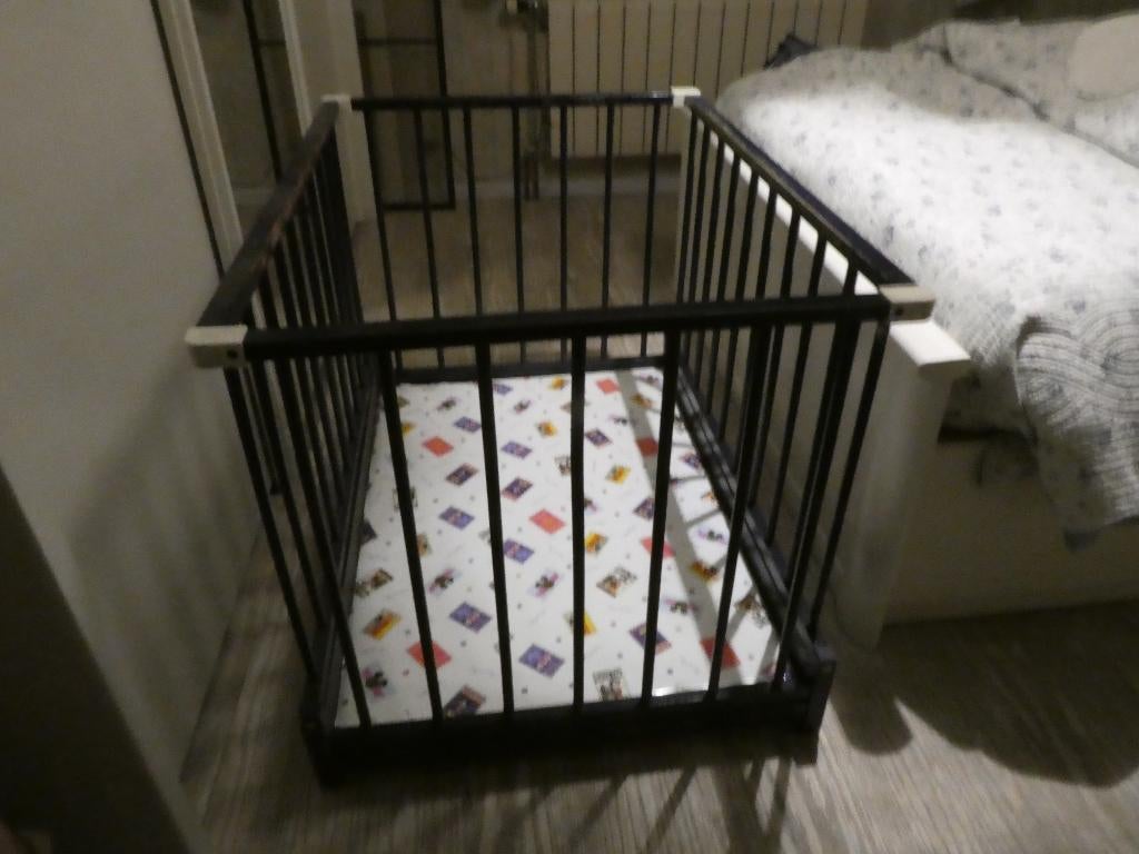 Opvouwbare houten box, Ophalen, Gebruikt, Rechthoekig, Boxkleed