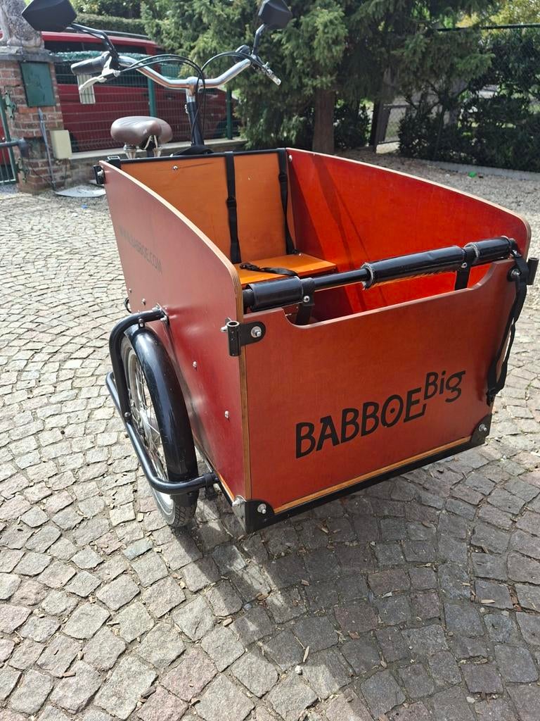 babboe big, Vélos & Vélomoteurs, Vélos | Vélos avec bac, Utilisé, Autres marques, 4 enfants ou plus, Bâche, Enlèvement