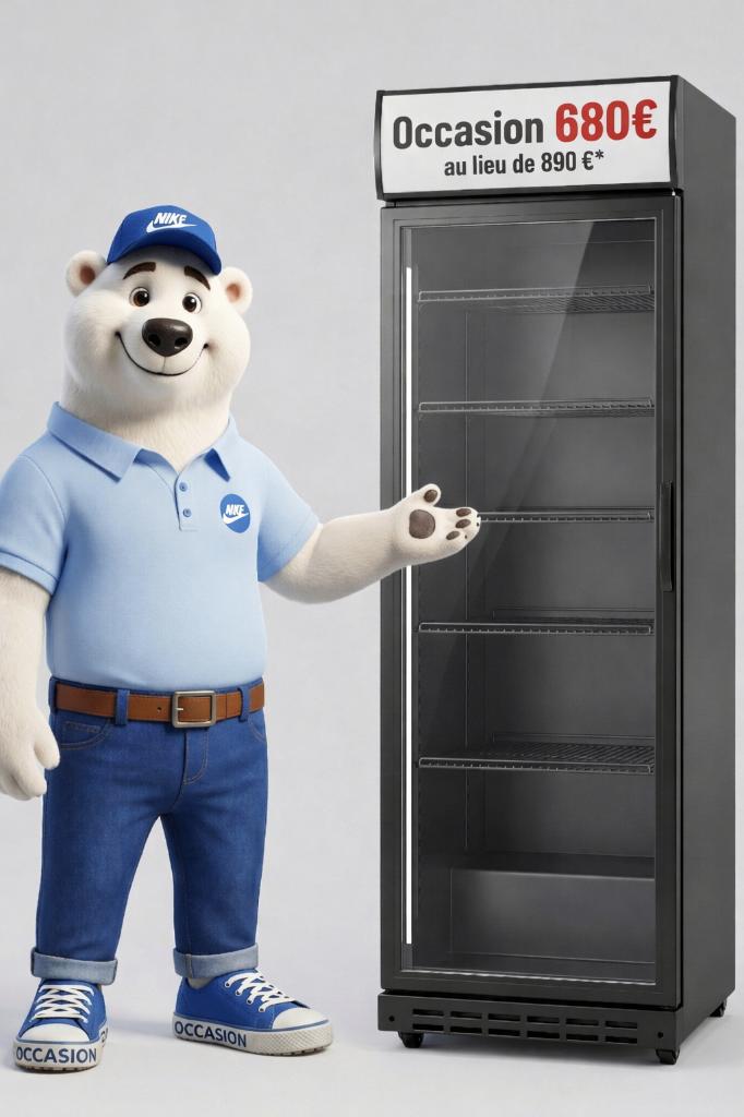 Vitrine à boisson LED-339L-noir-occasion, Enlèvement