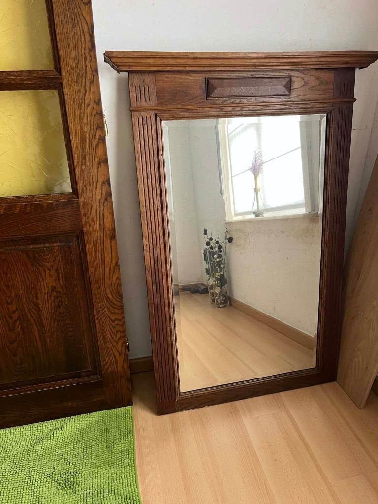 Vintage spiegel, Antiek en Kunst, Ophalen, Rechthoekig