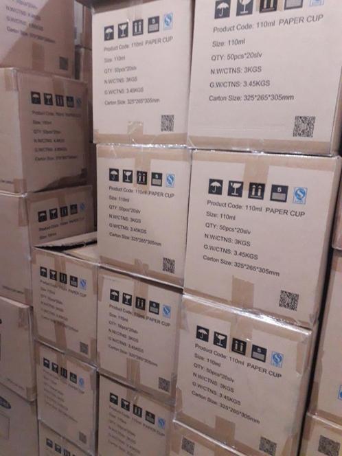 cartons de 1000 gobelets 110ml pour expresso, Zakelijke goederen, Horeca | Overige, Ophalen