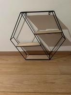 Zwart metalen wandrek, Huis en Inrichting, Ophalen, Zo goed als nieuw