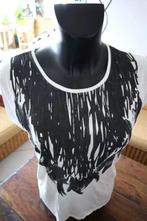 creatief krachtig zwart/wit T-shirt, Comme neuf, Manches courtes, Taille 42/44 (L), Enlèvement ou Envoi