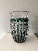 Val St. Lambert: Art Deco vaas in groen-wit, Antiek en Kunst, Antiek | Glaswerk en Kristal, Ophalen