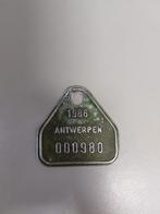 Fietsplaatje antwerpen 1986, Ophalen of Verzenden, Overige typen