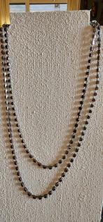 Vintage halsketting van vierkante steentjes, zgst, Bijoux, Sacs & Beauté, Colliers, Noir, Autres matériaux, Avec strass, Utilisé