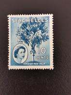 Seychellen 1954 - palmboom en Koningin Elisabeth II, Ophalen of Verzenden, Overige landen, Gestempeld