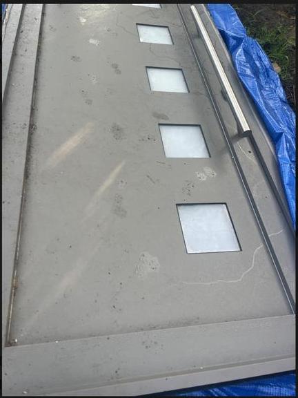 Voordeur kwartsgrijs, Doe-het-zelf en Bouw, Deuren en Vliegenramen, Gebruikt, Buitendeur, 200 tot 215 cm, 80 tot 100 cm, Ophalen