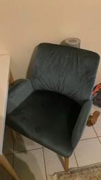Twee jaar oude stoel. Nooit op gezeten. Blauw fluweel., Overige materialen, Blauw, Twee, Ophalen of Verzenden