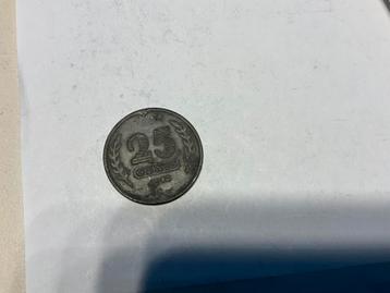 Nederlandse 25 Cent Munt uit 1942 beschikbaar voor biedingen