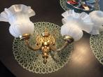 2 messing muurlampen / appliques, Ophalen