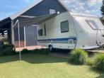 Hobby 495 ufe, dakluifel,mover,voortent 2008, Caravans en Kamperen, Rondzit, Particulier, Vast bed, 4 tot 5 meter