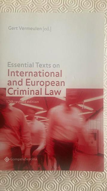 Essential Texts on International and European Criminal Law beschikbaar voor biedingen
