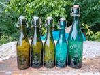 Oude vintage bierflessen brouwerij Rouzée Loo Lo Reninge, Ophalen of Verzenden, Gebruikt