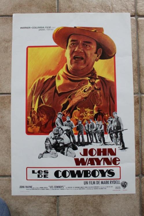 filmaffiche John Wayne The Cowboys 1972 filmposter, Verzamelen, Posters, Zo goed als nieuw, Film en Tv, A1 t/m A3, Rechthoekig Staand