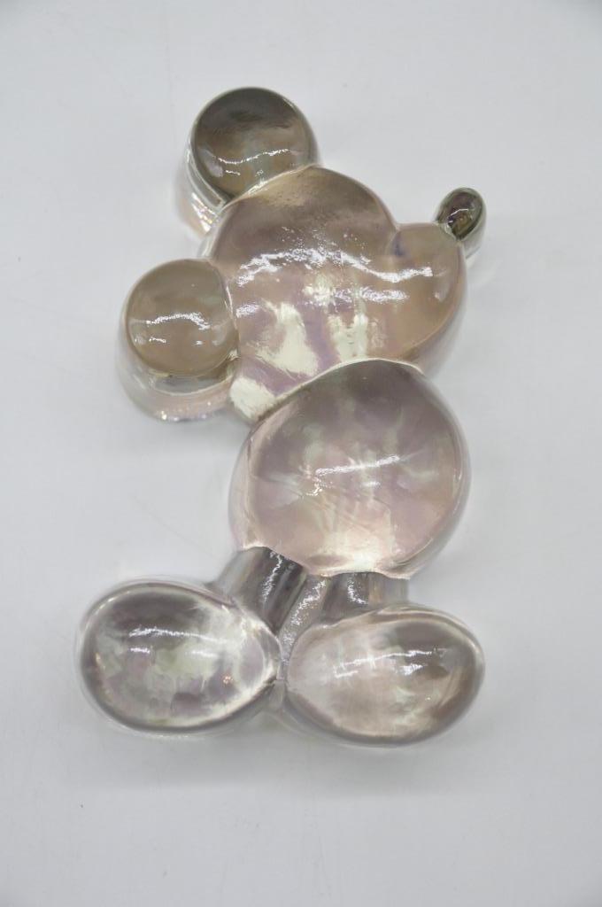 mickey mouse in glas - presse papier, Verzamelen, Disney, Mickey Mouse, Ophalen of Verzenden