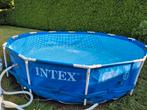 Rond Intex zwembad 3.66m  met toebehoren, Tuin en Terras, Ophalen, Gebruikt, Minder dan 80 cm, Rond