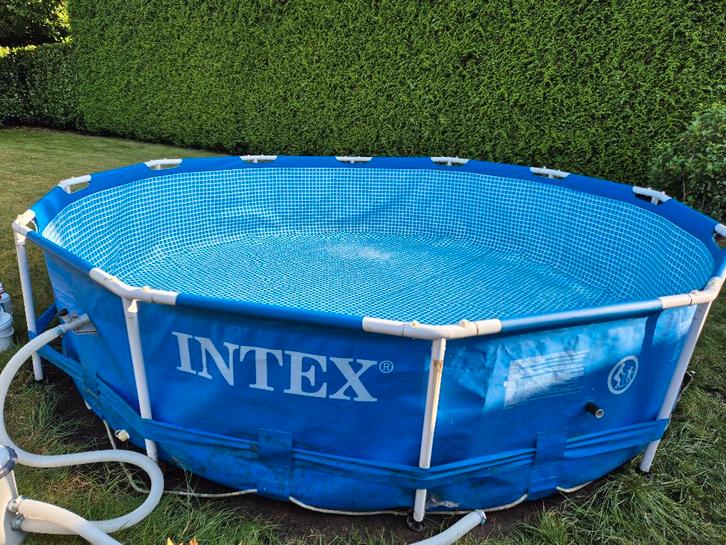 Rond Intex zwembad 3.66m  met toebehoren, Tuin en Terras, Zwembaden, Gebruikt, Opzetzwembad, Minder dan 80 cm, 200 tot 400 cm
